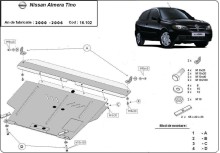 Stalowa płyta pod silnik Nissan Almera Tino (2000-2006)