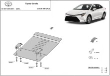 Aluminiowa płyta pod katalizator do Toyota Corolla (2019-2026)