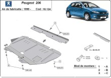 Stalowa płyta pod silnik Peugeot 206 (1998-2012)