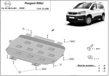 Stalowa płyta pod silnik Peugeot Rifter (2018-2026)