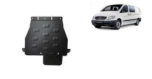 Stalowa płyta pod skrzynię biegów Mercedes Vito W639 - 4x4 - automatyczna skrzynia biegów (2003-2014)