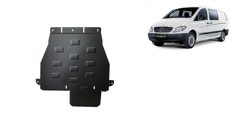 Stalowa płyta pod skrzynię biegów Mercedes Vito W639 - 4x4 - automatyczna skrzynia biegów (2003-2014)