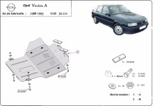 Stalowa płyta pod silnik Opel Vectra A (1988-1995)