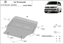 Stalowa płyta pod silnik galwanizowana Volkswagen Transporter T6 Caravelle (2015-2018)