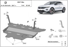 Stalowa płyta pod silnik Volkswagen T-Roc - reczna skrzynia biegow (2017-2026)