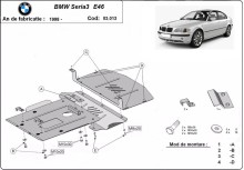 Stalowa płyta pod silnik BMW Seria 3 E46 - benzyna (1998-2005)