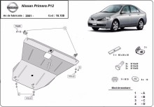 Stalowa płyta pod silnik Nissan Primera P12 (2001-2007)