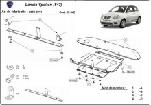 Stalowa płyta pod silnik Lancia Ypsilon (843) (2003-2011)