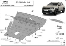 Aluminiowa osłona silnika Dacia Duster- 4x2 (2024-2026)