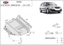 Stalowa płyta pod silnik Kia Rio 2 (2005-2011)