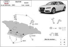 Stalowa płyta pod silnik Audi A4 B8 All Road, benzyna (2008-2014)
