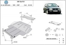 Stalowa płyta pod silnik VW Golf 3 (1991-1998)
