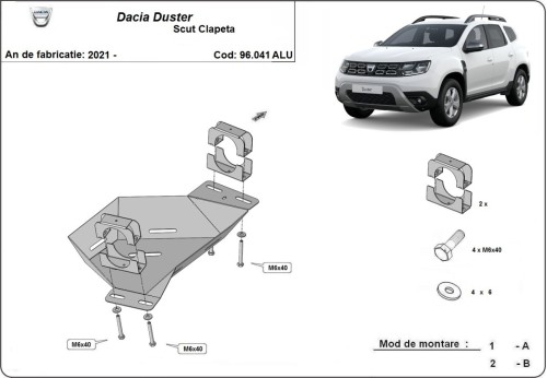 Aluminiowa płyta pod EGR Dacia Duster (2021-2024)