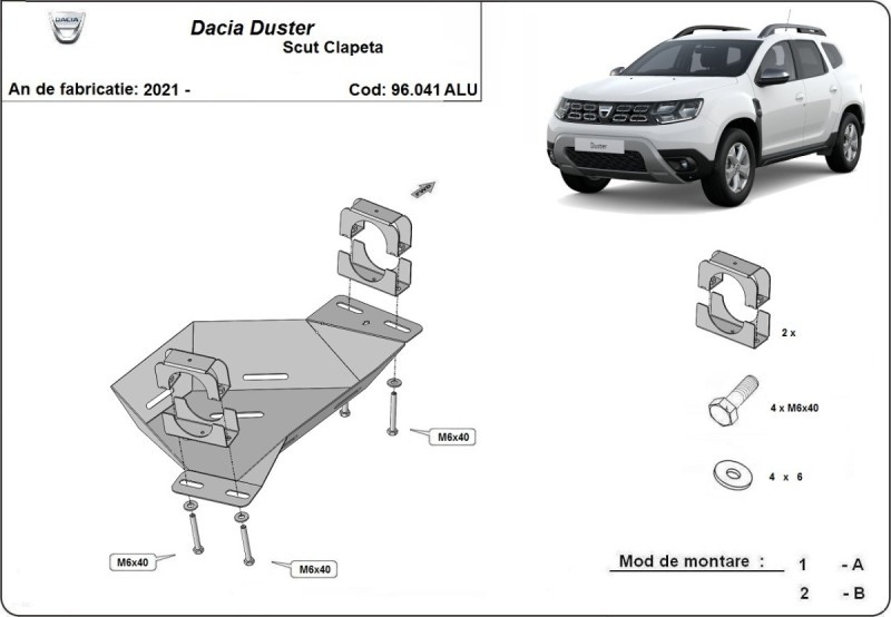 Aluminiowa płyta pod EGR Dacia Duster (2021-2024)