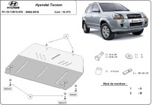Stalowa płyta pod silnik Hyundai Tucson (2004-2015)