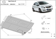 Stalowa płyta pod silnik Opel Corsa D (2006-2014)