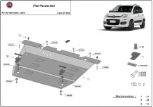 Stalowa płyta pod silnik Fiat Panda 4x2 (2011-2026)