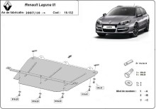 Stalowa płyta pod silnik Renault Laguna 3 (2007-2015)