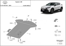 Aluminiowa płyta pod katalizator do Toyota C-HR (2023-2026)