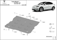 Stalowa płyta pod silnik elektrycznego przedniego Tesla Model Y AWD (2020-2023)