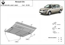 Stalowa płyta pod silnik Renault Clio 2 (1997-2007)