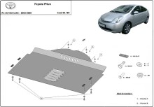 Stalowa płyta pod katalizator Toyota Prius (2003-2009)