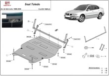 Aluminiowa płyta pod silnik Seat Toledo (1998-2004)