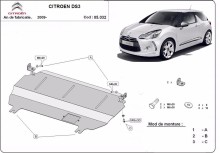 Stalowa płyta pod silnik Citroen DS3 (2009-2026)