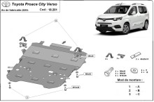 Stalowa płyta pod silnik Toyota Proace (2019-2026)
