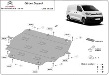 Stalowa płyta pod silnik Citroen Dispatch (2016-2026)
