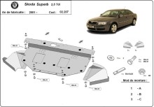 Stalowa płyta pod silnik Skoda Superb - 2.5 Tdi, V6 (2001-2008)