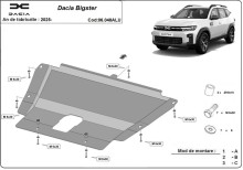 Aluminiowa płyta pod silnik Dacia Bigster - 4x4 + 4x2 (2025-2026)