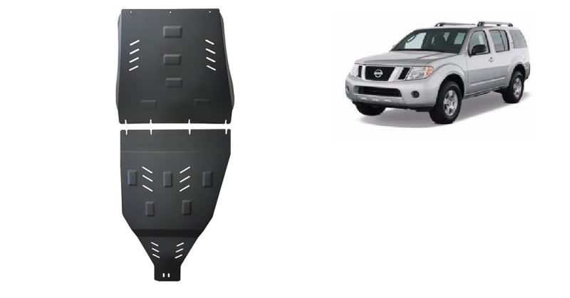 Stalowa płyta pod skrzynię biegów i reduktor Nissan Pathfinder (2005-2015)