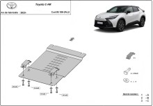 Aluminiowa płyta pod katalizator do Toyota C-HR (2023-2026)