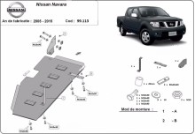 Stalowa płyta pod zbiornik paliwa Nissan Navara D40 (2005-2015)