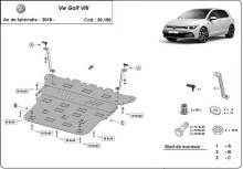 Stalowa płyta pod silnik VW Golf 8 (2019-2026)