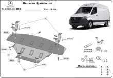 Stalowa płyta pod silnik Mercedes Sprinter 907 4x4 (2018-2023)