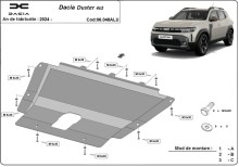 Aluminiowa płyta pod silnik Dacia Duster - 4x2 (2024-2026)