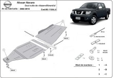 Aluminiowa płyta pod skrzynię biegów Nissan Navara (2005-2015)