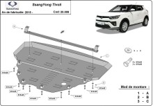 Stalowa płyta pod silnik SsangYong Tivoli (2015-2023)