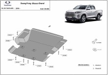 Stalowa płyta pod silnik Ssangyong Musso Grand (2018-2026)