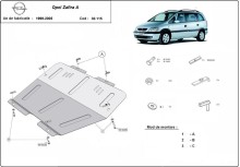 Stalowa płyta pod silnik Opel Zafira (1999-2005)